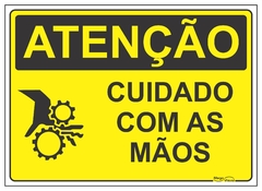 Atenção cuidado com as mãos - AT012