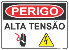 placa perigo alta tensão