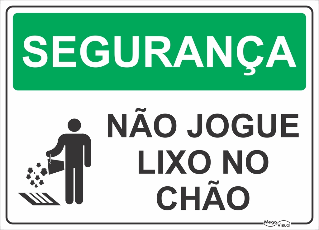 Placa de higiene não jogue lixo no chão - Trik