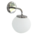 Aplique de Pared Curvo Esfera 1 Luz satinada Cromo Cromado Plateado