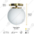 Aplique luz de pared esfera globo Bola de vidrio dorado plateado cromado cromo