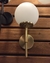 Aplique de Pared 1 Luz con esfera pelota bocha Dorado Oro Bronce