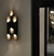 Aplique Difusor bidireccional Pared diseño interior hollow 6 luces Negro dorado plateado blanco