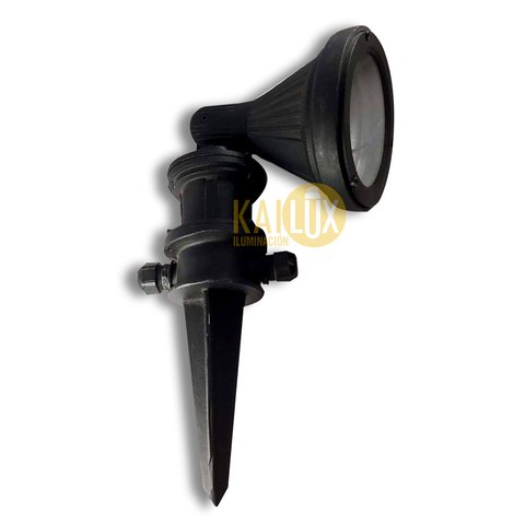 Farola de Exterior para Jardín Negro / Oro Aluminio / Cristal 1xE27 IP44 •  IluminaShop