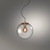 Lampara Colgante Moderna Dorada 1 Luz Esfera Opal 25cm