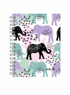 Agenda Nivel 10 2024 Lyon Elefantes Página Por Día 11x17 Cm - Espiral - Libreria Saturno