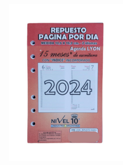 Repuesto De Agenda Nivel 10 2024 Lyon Diario 10x16 Cm