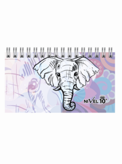 Agenda Nivel 10 2024 Pocket Power Espiralada Elefante 16x9cm - comprar online