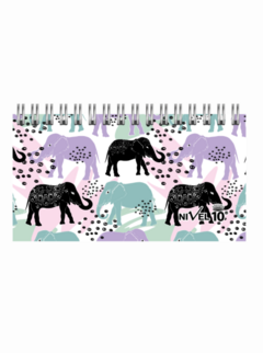 Agenda Nivel 10 2024 Pocket Power Espiralada Elefante 16x9cm en internet