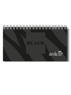 Agenda Nivel 10 2024 Pocket Power Espiralada Black 16x9cm - comprar online