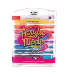 Marcador Mooving Acrilicos Acrylic Mode Blister X 10 Colores
