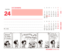 Imagen de Calendario Mafalda 2024 Taco Escritorio 13x11 Cm
