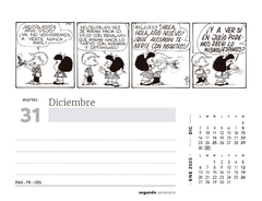 Calendario Mafalda 2024 Taco Colección De Escritorio 17 x 13 cm - Libreria Saturno