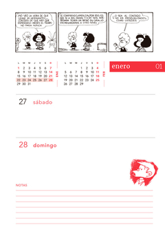 Agenda Mafalda 2024 - Espiral - Semanal - Módulos 13X19 Cm - tienda online