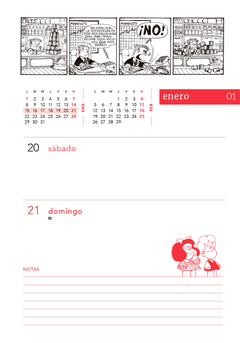 Agenda Mafalda 2024 - Espiral - Semanal - Módulos 13X19 Cm