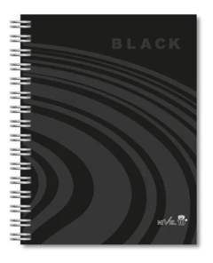 Agenda Nivel 10 2024 N8 Espiral Black Semanal 16x22cm - Libreria Saturno
