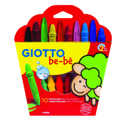 Crayones Giotto Bebe X10 Colores Gruesos Lavables No Toxicos