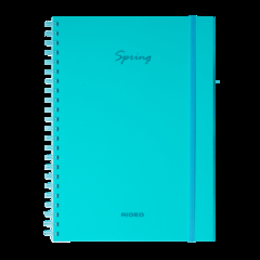 Cuaderno C/elástico Spring Color Pastel A4 120 Rideo X Unidad