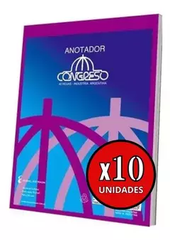 Anotador Block Congreso Rayado 16x21 X 10 Unidades