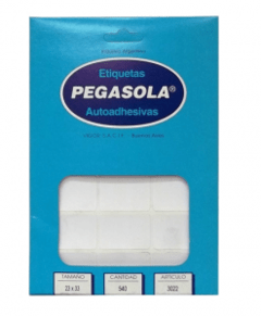 Etiquetas PegaSola Modelo 3022 (3,3 x 2,2 cm)