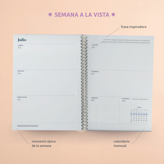 Agenda Fera 2023 Semanal Tamaño A5 15x21 Cm Tapa Dura - Libreria Saturno