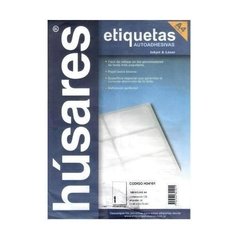 ETIQUETAS AUTOADHESIVAS HÚSARES H34101 - HOJA ENTERA