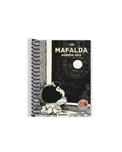 Agenda Mafalda 2024 - Día Por Página - Espiralada 11 X 15 Cm