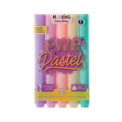 Resaltadores Pastel Mooving Pwr X 5 Colores