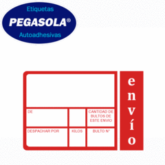 Etiquetas PegaSola Modelo 3956 (ENVIO)