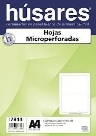 Resma Húsares Microperforadas en 2 A4 75 grs. (7844)