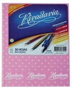 Cuaderno Rivadavia x 50 hojas a lunares