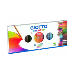 Lapices Giotto Stilnovo Caja X 50 Colores + Sacapuntas