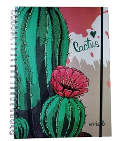 Cuaderno Nivel 10 Tamaño A4 - 120 Hojas Rayadas - Línea Cactus - Libreria Saturno