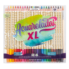 Lápices De Colores Acuarelables Mooving X 24