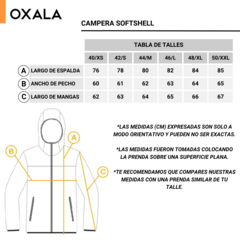 Campera softshell lisa negro - OXALA