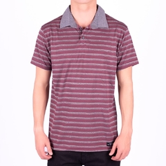 Polo dif rayado bordo