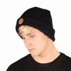 Gorro tejido punto negro