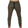 Pantalon slim jogger verde