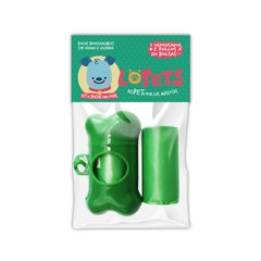 Bolsas para Popis Biodegradables Lopets Kit 2 Rollos x 20 Bolsas C/U + Dispensador