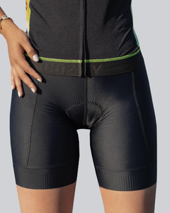 Calza de Ciclismo Dama con Badana RoadPro, color negro - Cozy Sport - comprar online