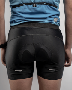 Calza Short Pocket de Ciclismo Dama con Badana RoadPro, color negro - Cozy Sport en internet