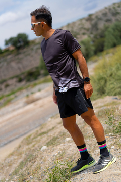 Remera Hombre Deportiva Running PRINT - Negro- - comprar online