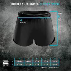 Imagen de SHORT RUNNING UNISEX RACER -AZUL -