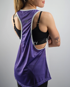 Sudadera Dama Deportiva Zumba - Violeta/Blanca 