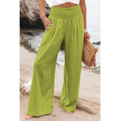 Pantalón Playero Ligero Con Aberturas Laterales 193452N L VERDE