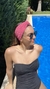 Turbante Lycra Cloque Rosa Splash (Online)
