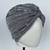 Turbante Baba Plisado Gris Plata (Cabeza Entera) - tienda online