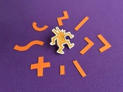 Pin Keith Haring Naranja