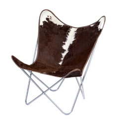 BUTTERFLY CHAIR · A S S A M B L E · COWHIDE