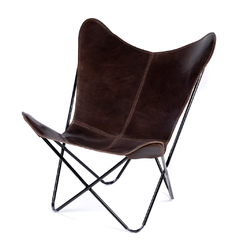 BUTTERFLY CHAIR · A S S A M B L E · DARK LEATHER on internet